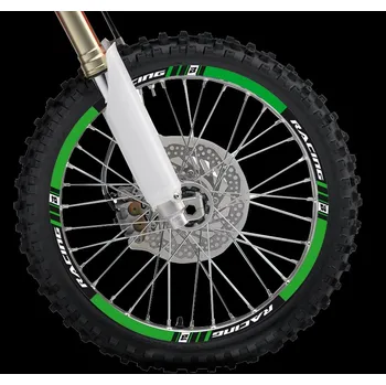 Auto-moto BLACKBIRD sada samolepek (dýhy) na ráfky (závodní) barva zelená (BLACKBIRD sada samolepek (dýhy) na ráfky (závodní) barva zelená)