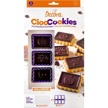 Vykrajovátko Decora plastová forma na čokoládu a vykrajovátko na sušenky Halloween (2 ks)