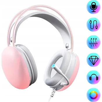 Sluchátka SLUCHÁTKA HERNÍ NÁUŠNÍ DRÁTOVÁ S MIKROFONEM RGB PRO PC NOTEBOOK 7.1