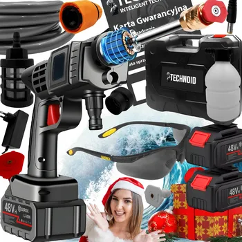 Vysokotlaký čistič AKUMULÁTOROVÁ TLAKOVÁ MYČKA TURBO 2 aku + PĚNOVACÍ NÁSTAVEC 14v1 + BRÝLE DEWALT