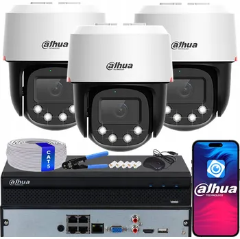IP kamera Monitorovací sada Dahua 3x PTZ kamera SD2C400NA-B-PV-PRO 4Mpx WizColor