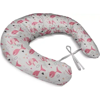 Polštář Sablio Těhotenský polštář Růžové rybky a sloni