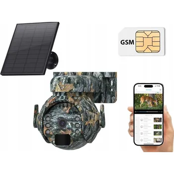 Bezpečnostní kamera Fotopast Sectec HD GSM napájená solární energií IP66