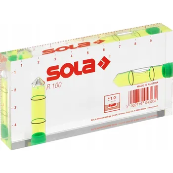 Vodováha Sola Vodováha bloková akrylová s libelami 10 cm R 100