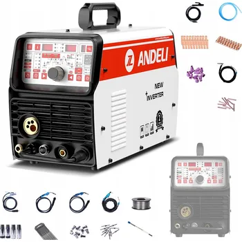 Svářečka INVERTOROVÁ BEZPLYNOVÁ SVÁŘEČKA FLUX MIG MMA TIG CUT 6v1 HLINÍK MCT520DPL