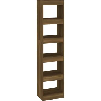 Knihovna Regál na knihy/přepážka, hnědý dub, 40x30x166 cm