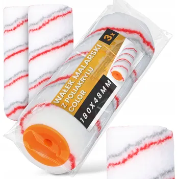 Malířský váleček 3x Váleček malířský 18 cm na malování stěn, nábytku, barvou a lakem - náhradní vložka SH-T