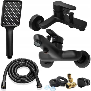 Vodovodní baterie Nástěnná vanová baterie s jednou pákou Maibang premium černá