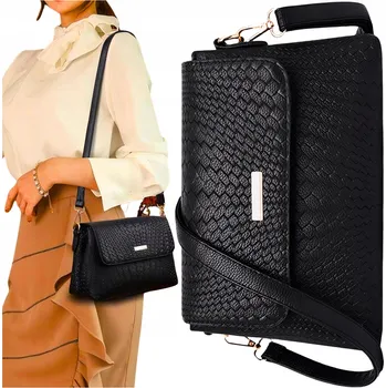 Kabelka Kabelka psaníčko EdiBazzar , eko kůže černá