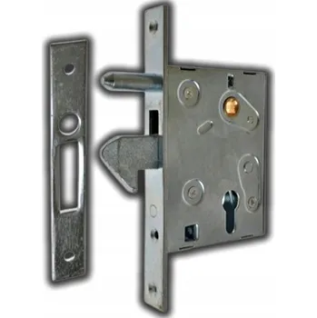 Dveřní kování HÁKOVÝ ZÁMEK S TRNEM PRO POSUVNÉ BRÁNY F-60, NA VLOŽKU 72/65 MM