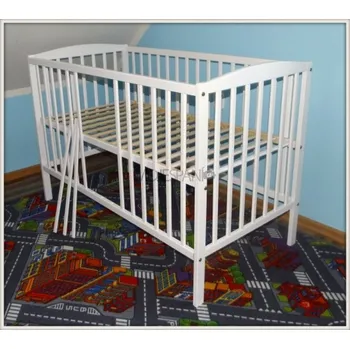 Dětská postýlka Postýlka masiv borovice 120/60 cm Alenka bílá