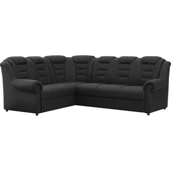 Sedací souprava Černá rohová sedací souprava Pasquale 266 x 102 x 216 64 % polyuretan, 25 % polyester, 11 % bavlna