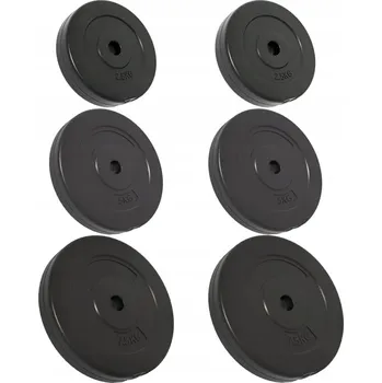 Sada závaží na činky 2,5 kg, 5 kg, 7,5 kg, černá, 30 kg