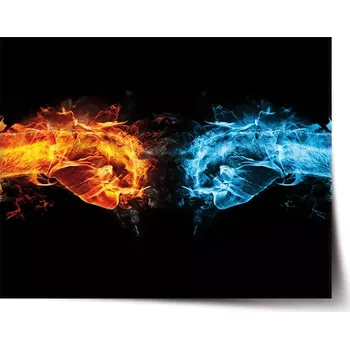 Plakát Sablio Plakát Ohnivé pěsti - 120x80 cm