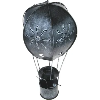 Svícen Kovový horkovzdušný balon svícen 65 cm (Kovový balon na zavěšení)