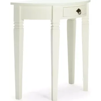 Toaletní stolek Masivní toaletní stolek Catana v bílé barvě, borovice, lakovaný – kulatý