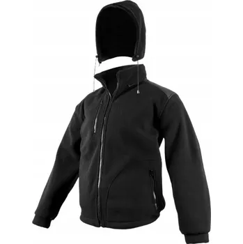 Pánská mikina Černá pracovní fleecová mikina Nexo s kapucí Mikina fleecová s kapucí 400 g/m² velikost S