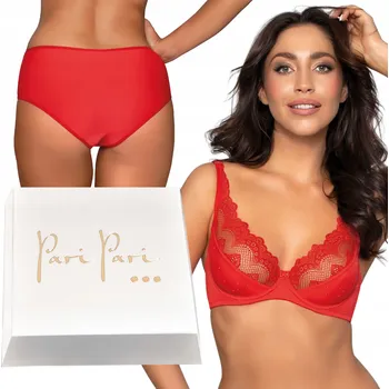 Dámské spodní prádlo Paripari červená souprava spodního prádla velikost 85B