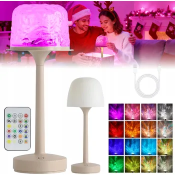 Lampička LED STOLNÍ LAMPA PROJEKTOR VLN 16 BAREV OSVĚTLENÍ 2 ZPŮSOBY OVLÁDÁNÍ