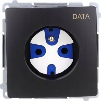 Elektrická zásuvka Elektrická Zásuvka zásuvka Kontakt-simon černá