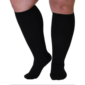 Dámské ponožky Kompresní podkolenky na křečové žíly černé, pod koleno, pro ženy, velikost 3XL
