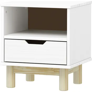 Noční stolek Noční stolek 1 zásuvka BONITO 2 bílý lak