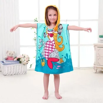 Dětská pončo osuška 9240a 60,5 x 60,6 cm mořská víla