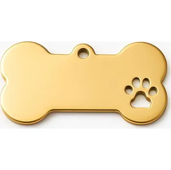 psí známka Psí známka s tlapkou – Kovová, s gravírováním - světle růžová