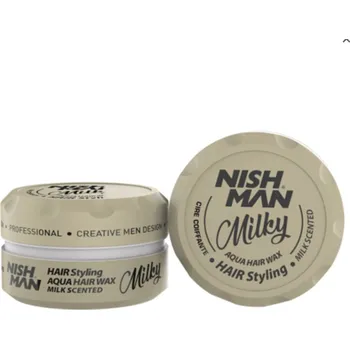 Stylingový přípravek Nishman Hair Styling Aqua Wax MILKY - vosk na vlasy s mléčnou vůní, 150ml