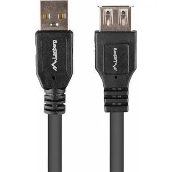 Počítač Lanberg USB-A - USB-A USB kabel 1 m černý (CA-USBE-15CU-0010-BK)