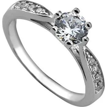 Prsten Stříbrný zásnubní prsten se zirkony ZB82723 (50)