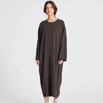 Dámské šaty GAI+LISVA Bavlněné pletené šaty Sisse - Mulch Velikost: S/M