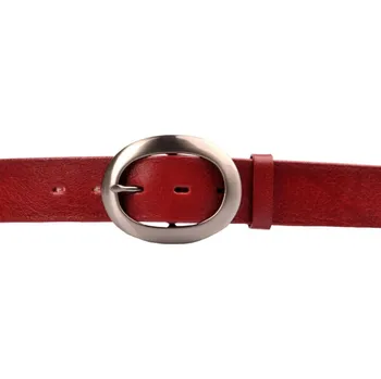Módní doplněk Dámský kožený opasek Penny Belts 11893 červený 90 cm