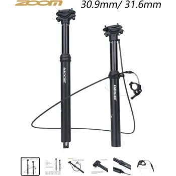Sedlovka sedlovka teleskopická 30,9/385mm ZOOM 801E černá (zdvih 100mm)