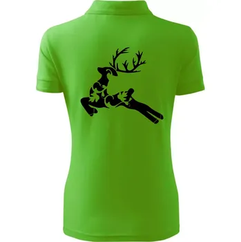 Laň z listů - Polokošile dámská Pique Polo - 2XL ( Apple Green )