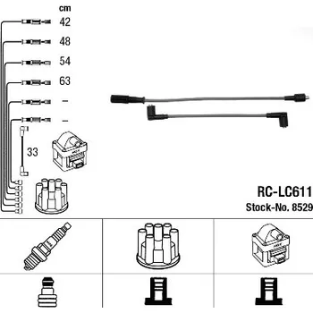 Zapalovací kabel Sada kabelů pro zapalování NGK 8529