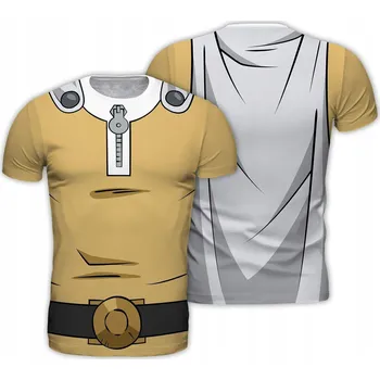 Pánské oblečení Tričko S One Punch Man béžové a hnědé