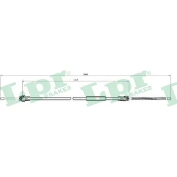 Lanko parkovací brzdy Tažné lanko, parkovací brzda LPR C0611B