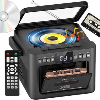 CD přehrávač PŘENOSNÝ CD/KAZETOVÝ PŘEHRÁVAČ 2V1 - BLUETOOTH REPRODUKTOR, FM RÁDIO