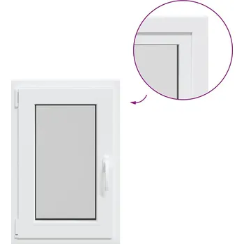 Okno Sklepní okno RISOR 50 x 75 cm, bílé, PVC, otevíravo-sklopné