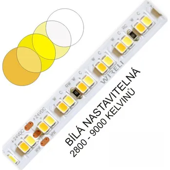 LED páska CTA LED pásek 2835 224 WIRELI 2x1250lm 23W 0,96A 24V (variabilní bílá)