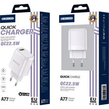 JELLICO síťová nabíječka A77 22,5W 1xUSB QC3.0 + kabel Micro USB Bílá #2