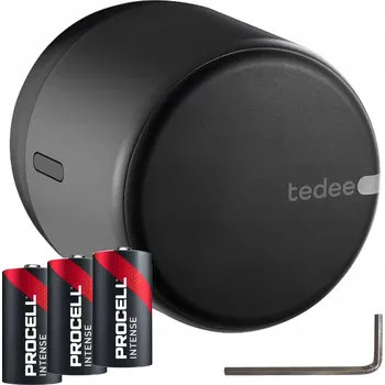 Zámek na kolo Tedee elektronický zámek Lock GO 2 TLV2.0B grafitový s černým tlačítkem