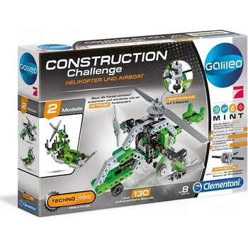 ostatní stavebnice Clementoni Galileo Construction Helicopter 130dílné Stavebnice