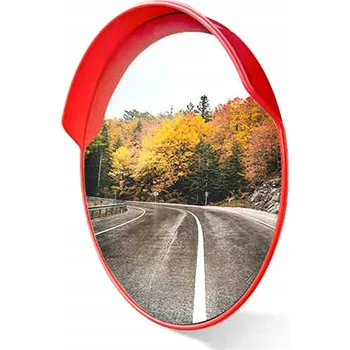Zrcadlo ZRCADLO KONVEXNÍ 45 CM SLOUPEK ČERVENÁ OCHRANA PŘED DEŠTĚM