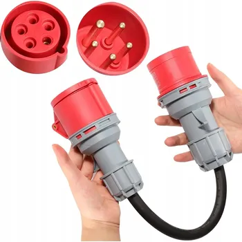 Elektrická zásuvka REDUKCE NAPÁJENÍ ADAPTÉR PŘECHODKA 16A na 32A 5PÓLŮ