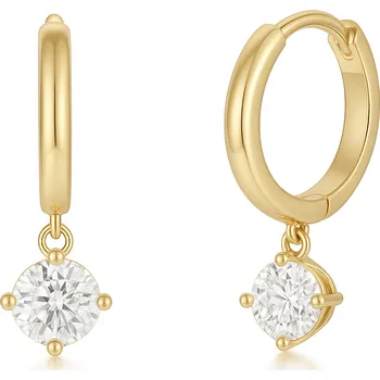 Náušnice Golden Harmony – zlacené náušnice se zirkonem