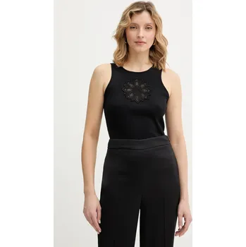 Bavlněný top Twinset 261TP2090 černá 99X, vel. XL