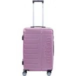 Střední cestovní kufr na kolečkách Lee Cooper LC33303, TSA zámek, ABS, 60 l růžová světle