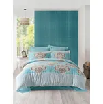 Faro Francouzské saténové povlečení Valentini Sayka tyrkysové 220x200/70x80cm
